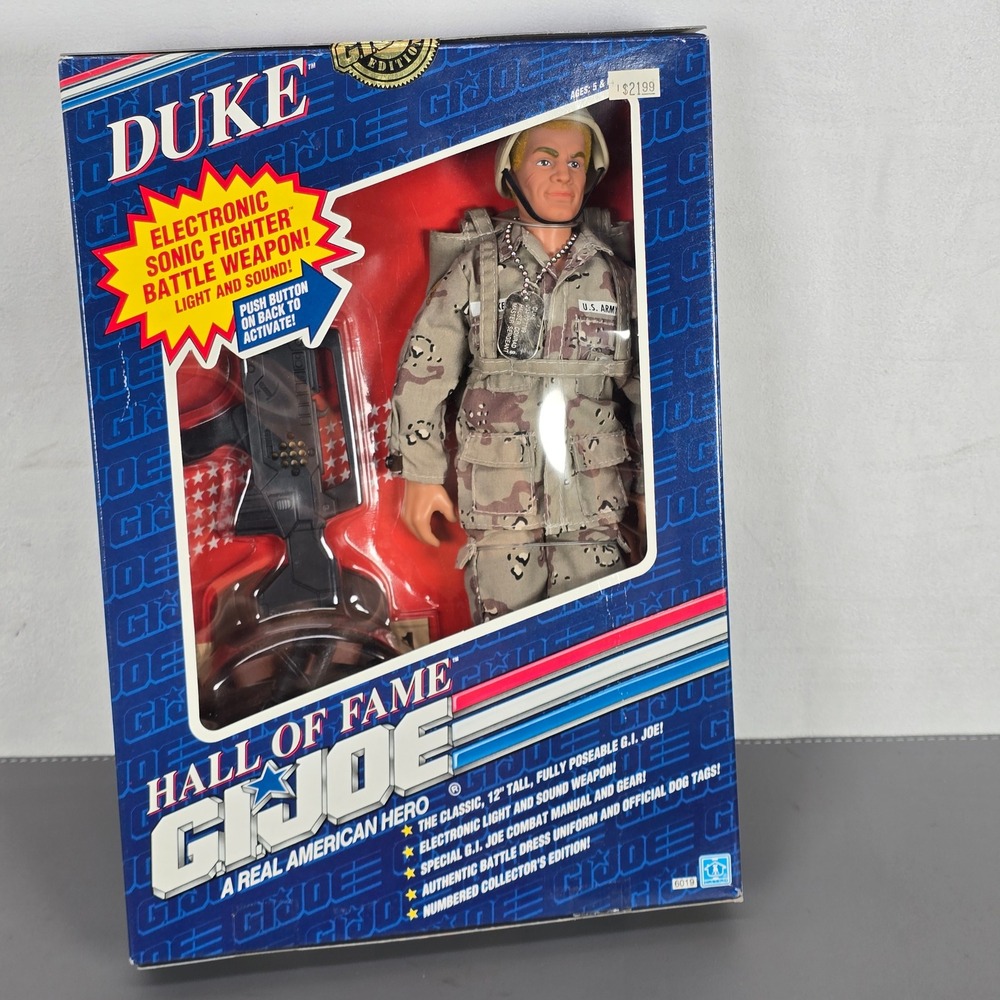 GI Joe Hall of Fame Duke 12" Action Figure Electronic Sonic‎ Fighter 1991 Hasbro